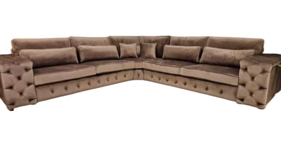 Victoria | Hoekbank | 333×333 – Bruin | Meerdere kleuren beschikbaar