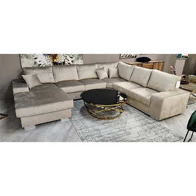 Yola Groot | Hoekbank met lounge | 360x280x195 | Zwart | Meerdere kleuren beschikbaar
